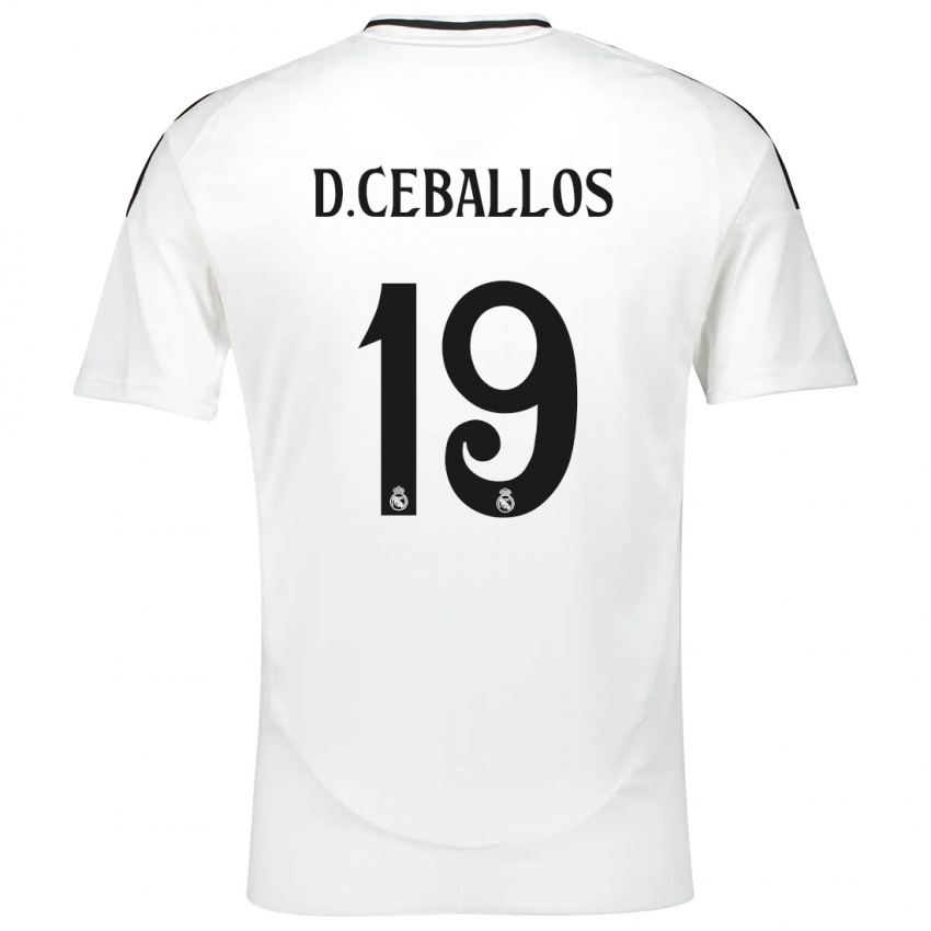 Dzieci Dani Ceballos #19 Biały Domowa Koszulka 2024/25 Koszulki Klubowe