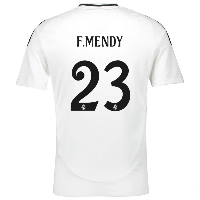 Dzieci Ferland Mendy #23 Biały Domowa Koszulka 2024/25 Koszulki Klubowe