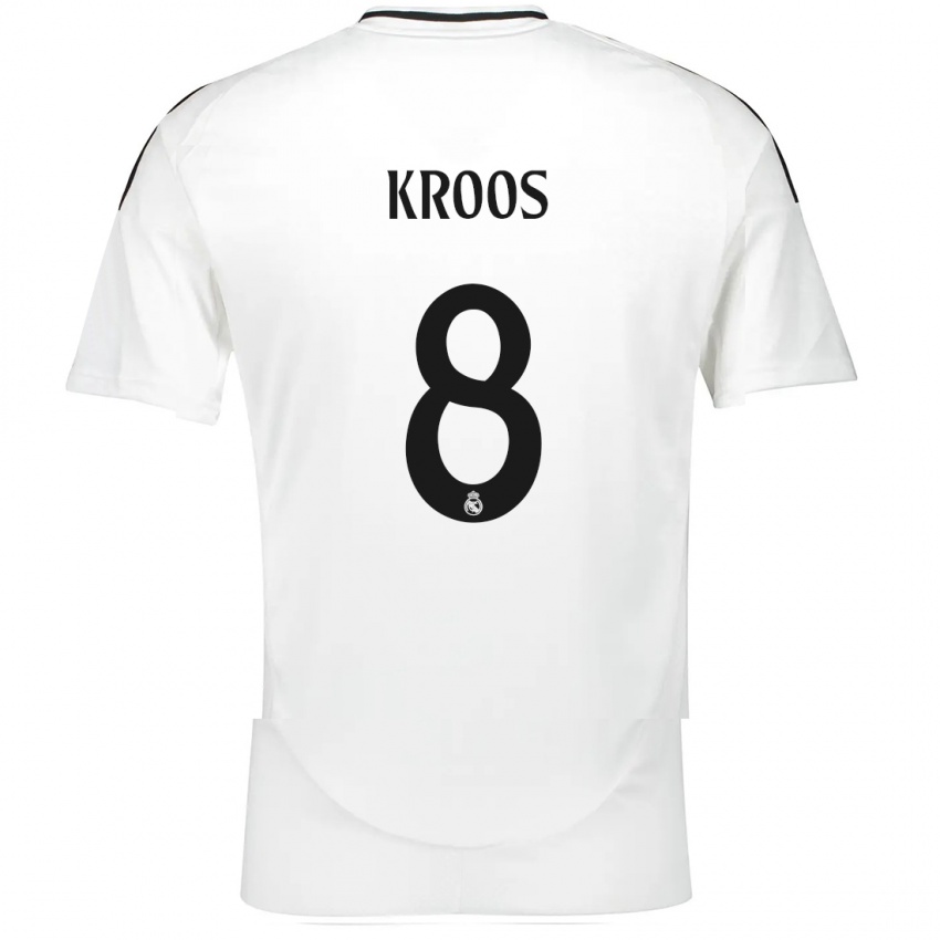 Dzieci Toni Kroos #8 Biały Domowa Koszulka 2024/25 Koszulki Klubowe