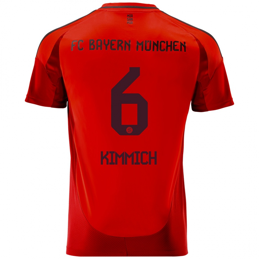 Dzieci Joshua Kimmich #6 Czerwony Domowa Koszulka 2024/25 Koszulki Klubowe