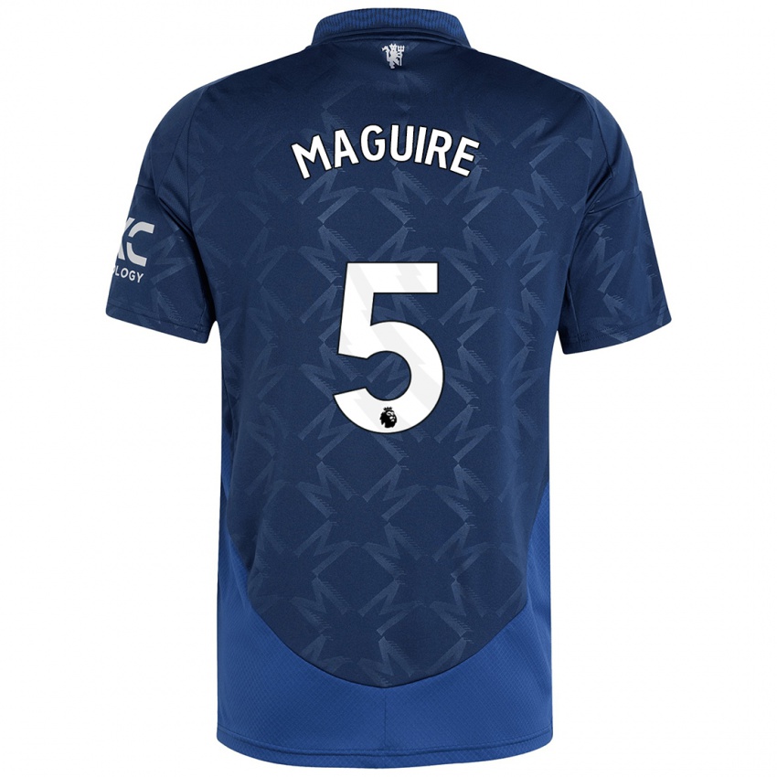 Dzieci Harry Maguire #5 Indygo Wyjazdowa Koszulka 2024/25 Koszulki Klubowe