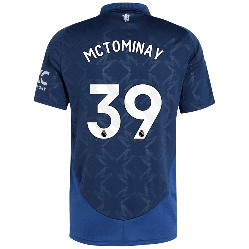 Dzieci Scott Mctominay #39 Indygo Wyjazdowa Koszulka 2024/25 Koszulki Klubowe