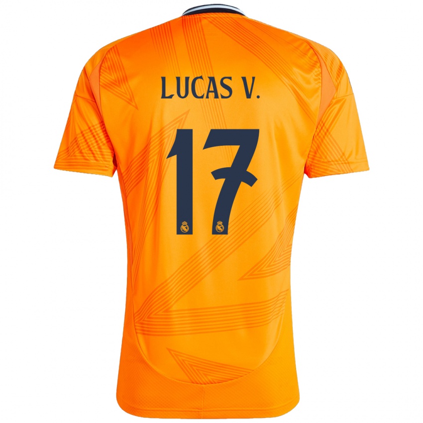 Dzieci Lucas Vazquez #17 Pomarańczowy Wyjazdowa Koszulka 2024/25 Koszulki Klubowe