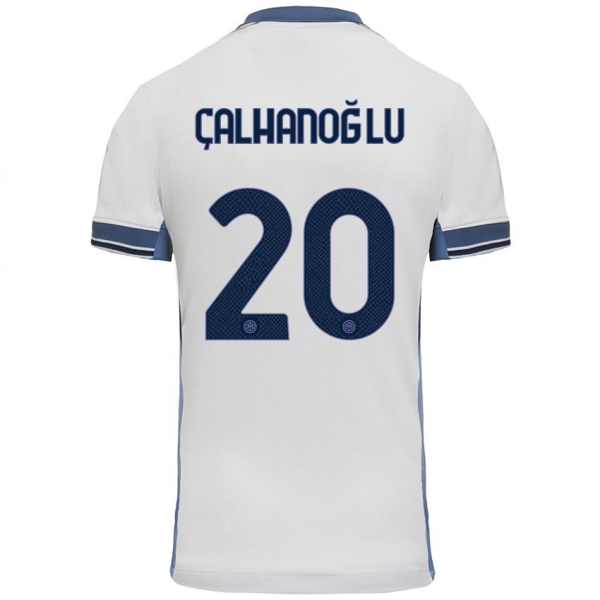 Dzieci Hakan Calhanoglu #20 Biały Szary Wyjazdowa Koszulka 2024/25 Koszulki Klubowe