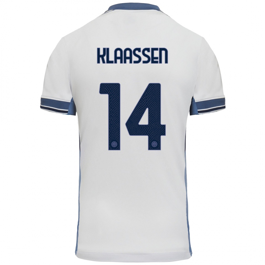 Dzieci Davy Klaassen #14 Biały Szary Wyjazdowa Koszulka 2024/25 Koszulki Klubowe