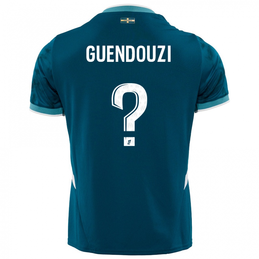 Dzieci Milan Guendouzi #0 Turkusowy Niebieski Wyjazdowa Koszulka 2024/25 Koszulki Klubowe