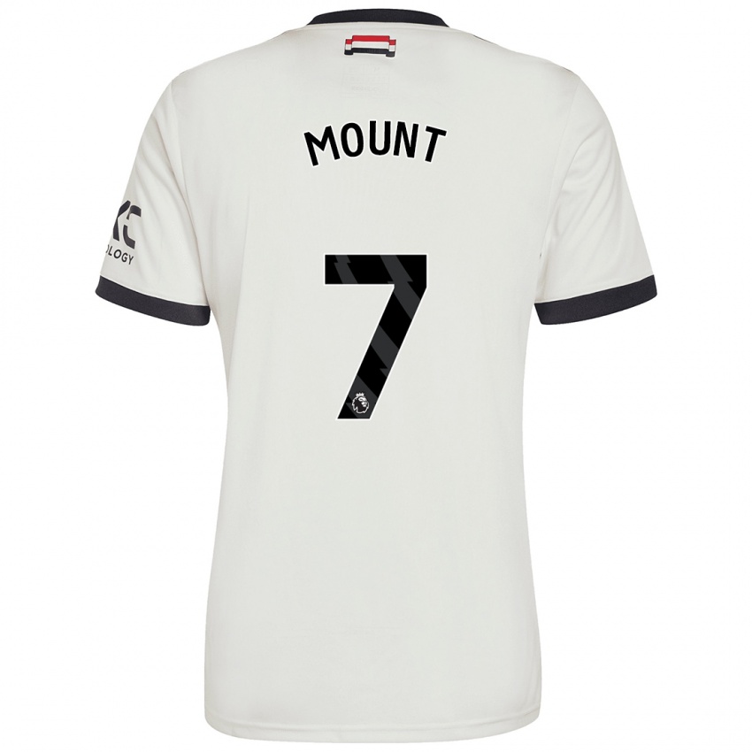 Dzieci Mason Mount #7 Ecru Trzeci Komplet Koszulka 2024/25 Koszulki Klubowe