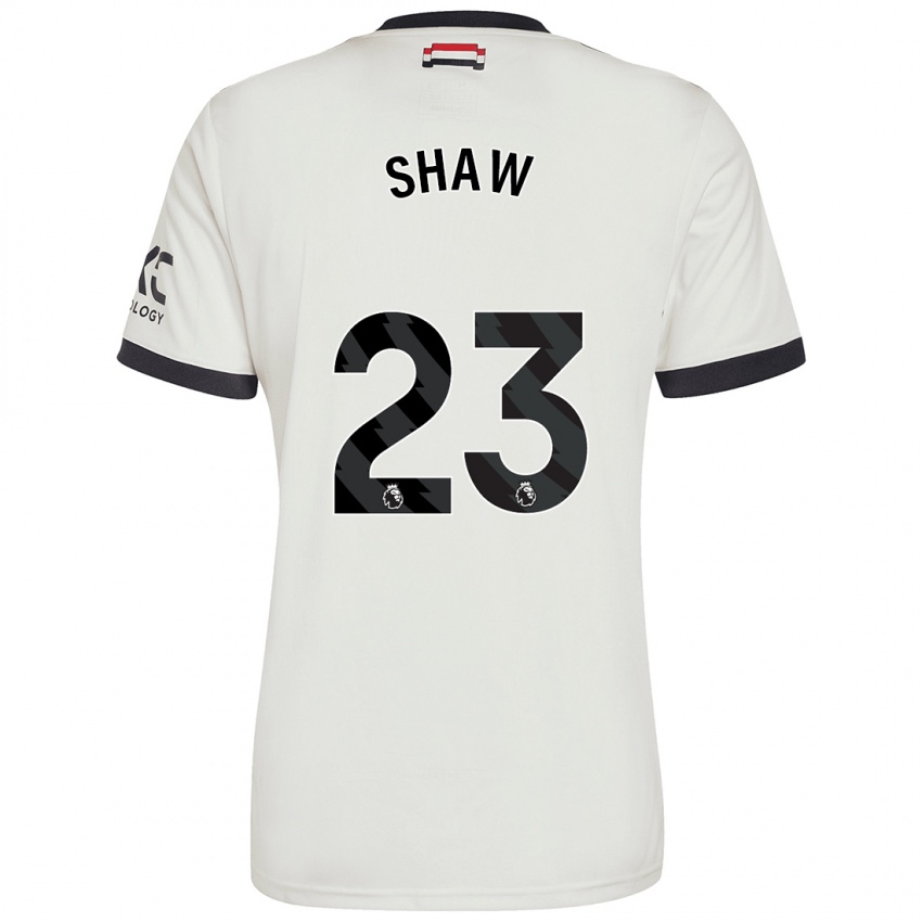 Dzieci Luke Shaw #23 Ecru Trzeci Komplet Koszulka 2024/25 Koszulki Klubowe