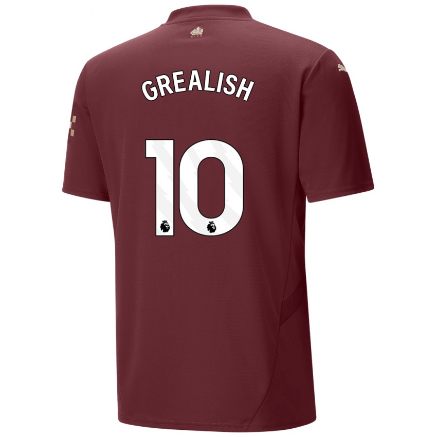 Dzieci Jack Grealish #10 Kasztanowy Trzeci Komplet Koszulka 2024/25 Koszulki Klubowe