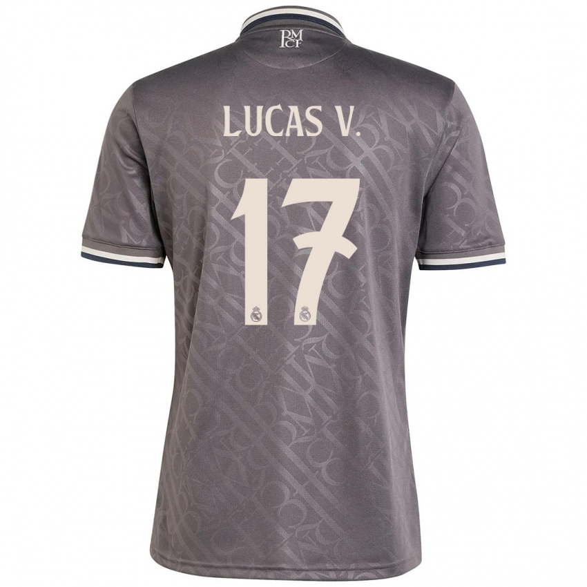 Dzieci Lucas Vazquez #17 Węgiel Drzewny Trzeci Komplet Koszulka 2024/25 Koszulki Klubowe