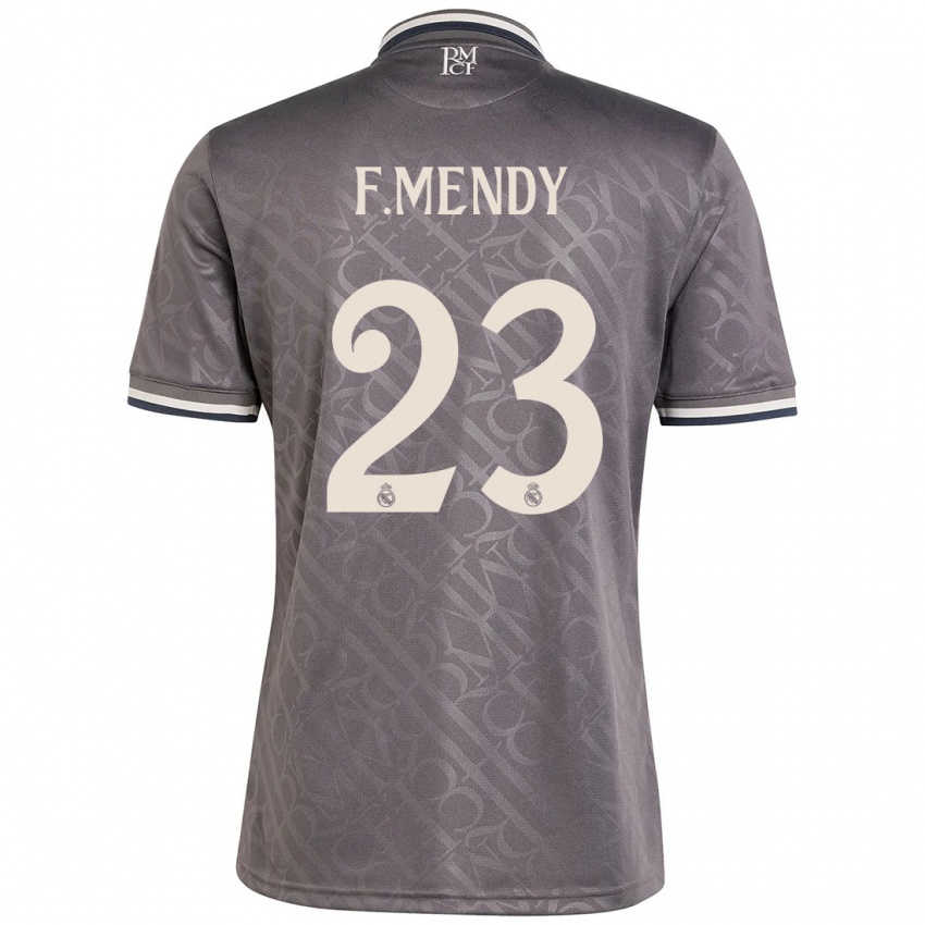 Dzieci Ferland Mendy #23 Węgiel Drzewny Trzeci Komplet Koszulka 2024/25 Koszulki Klubowe