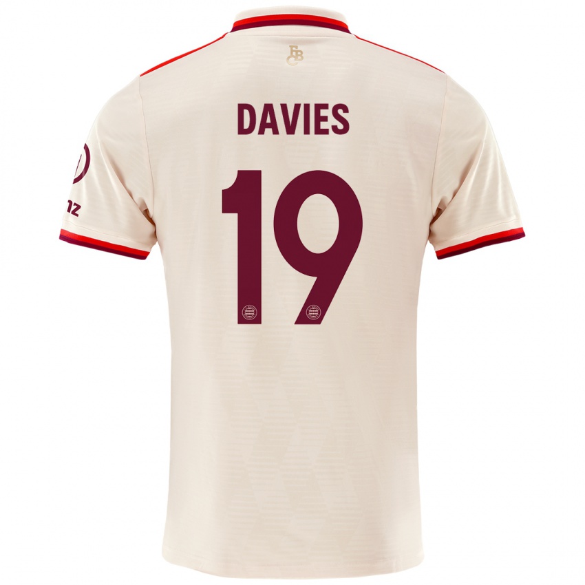 Dzieci Alphonso Davies #19 Lniany Trzeci Komplet Koszulka 2024/25 Koszulki Klubowe