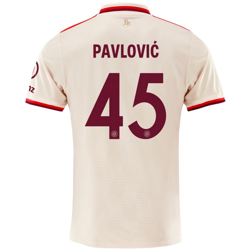 Dzieci Aleksandar Pavlovic #45 Lniany Trzeci Komplet Koszulka 2024/25 Koszulki Klubowe