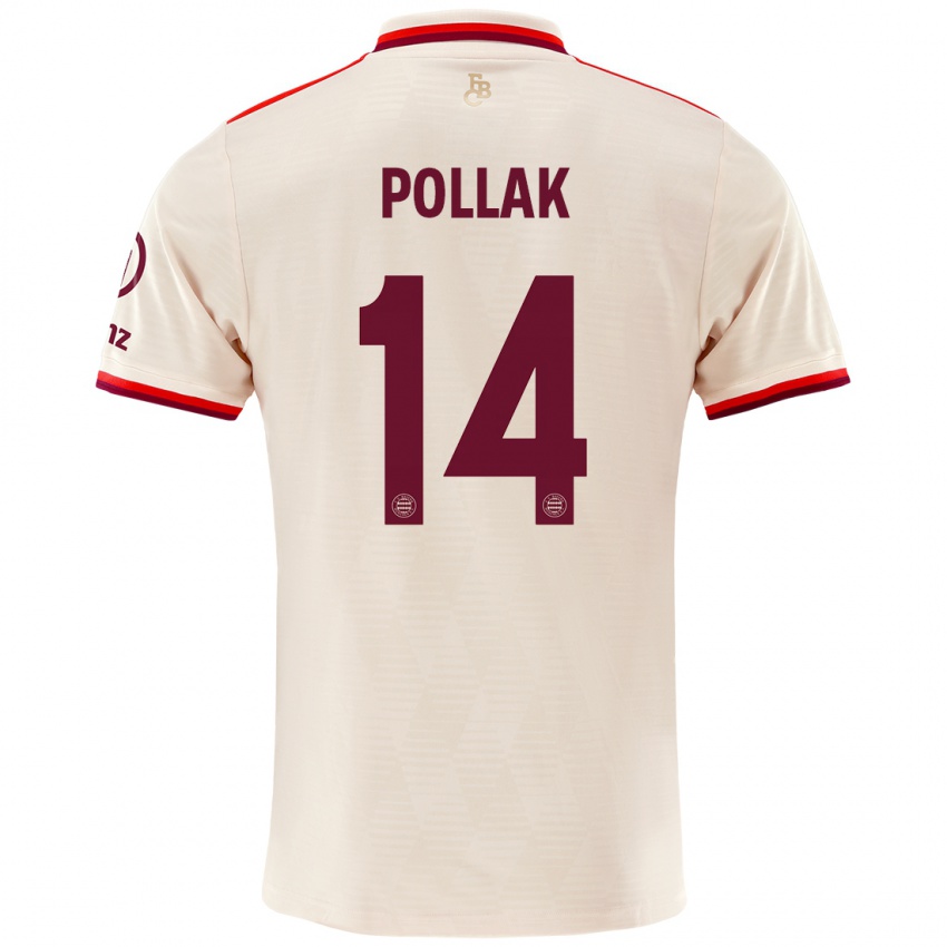 Dzieci Florian Pollak #14 Lniany Trzeci Komplet Koszulka 2024/25 Koszulki Klubowe