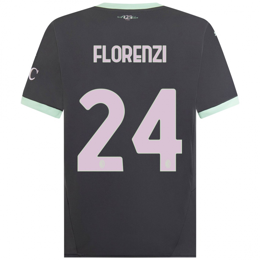 Dzieci Alessandro Florenzi #24 Szary Trzeci Komplet Koszulka 2024/25 Koszulki Klubowe