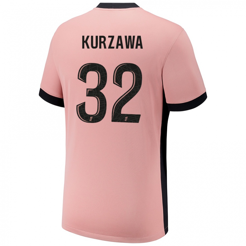 Dzieci Layvin Kurzawa #32 Rdzawy Róż Trzeci Komplet Koszulka 2024/25 Koszulki Klubowe