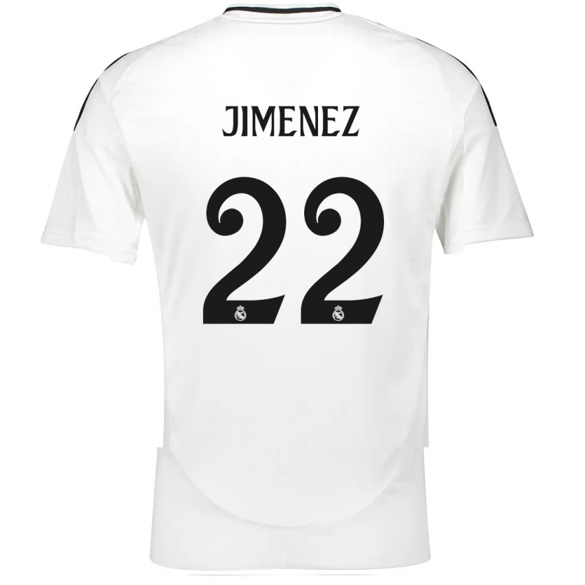 Męski David Jimenez #22 Biały Domowa Koszulka 2024/25 Koszulki Klubowe