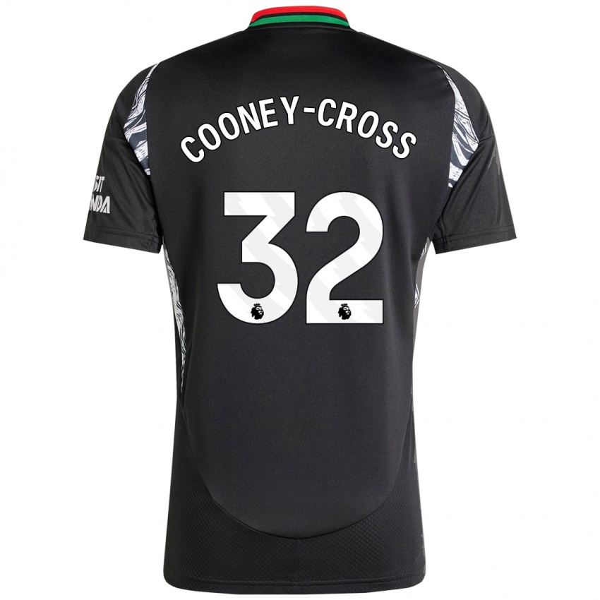 Męski Kyra Cooney-Cross #32 Czarny Wyjazdowa Koszulka 2024/25 Koszulki Klubowe