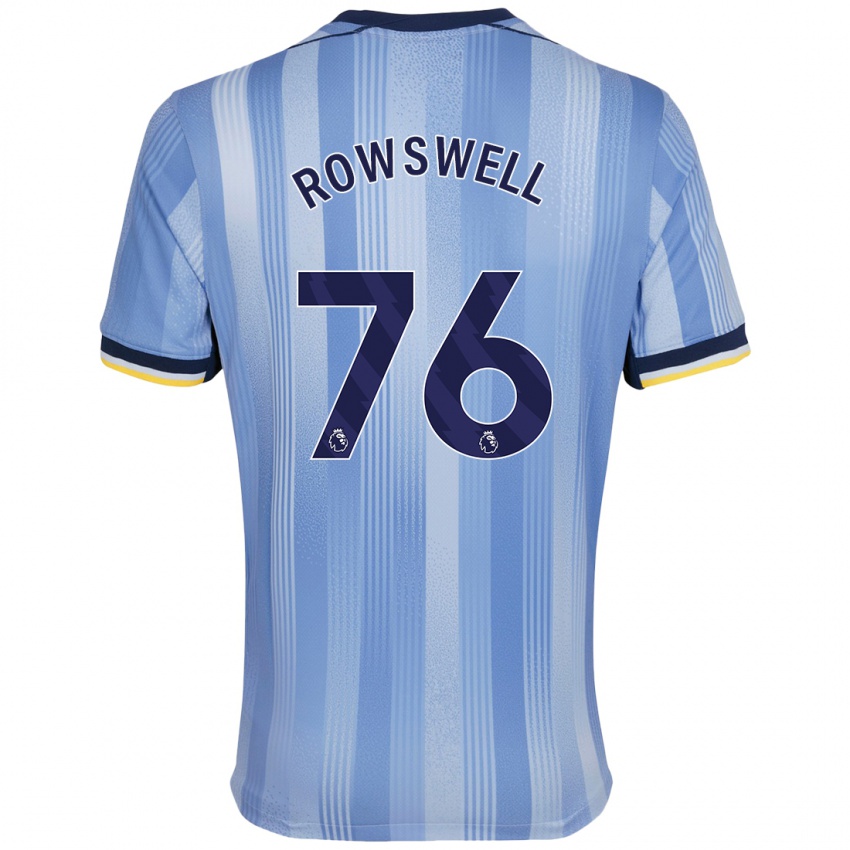 Męski James Rowswell #76 Jasnoniebieski Wyjazdowa Koszulka 2024/25 Koszulki Klubowe