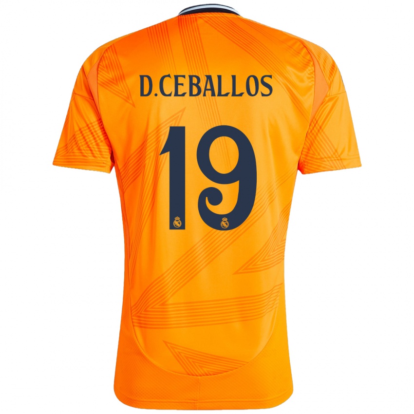 Męski Dani Ceballos #19 Pomarańczowy Wyjazdowa Koszulka 2024/25 Koszulki Klubowe