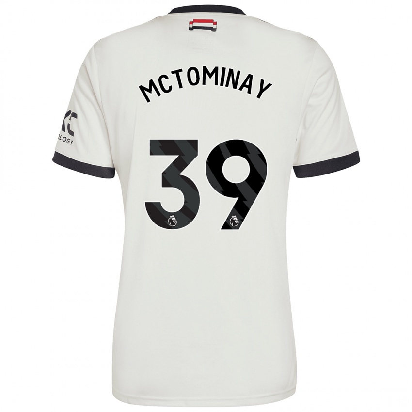 Męski Scott Mctominay #39 Ecru Trzeci Komplet Koszulka 2024/25 Koszulki Klubowe