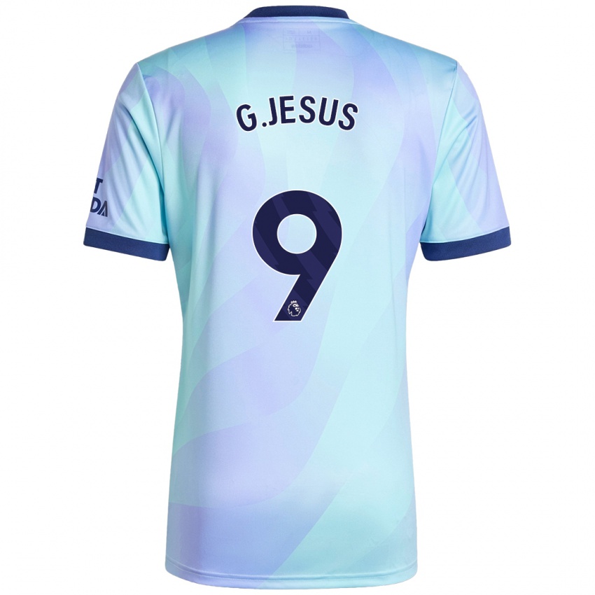 Męski Gabriel Jesus #9 Aqua Trzeci Komplet Koszulka 2024/25 Koszulki Klubowe