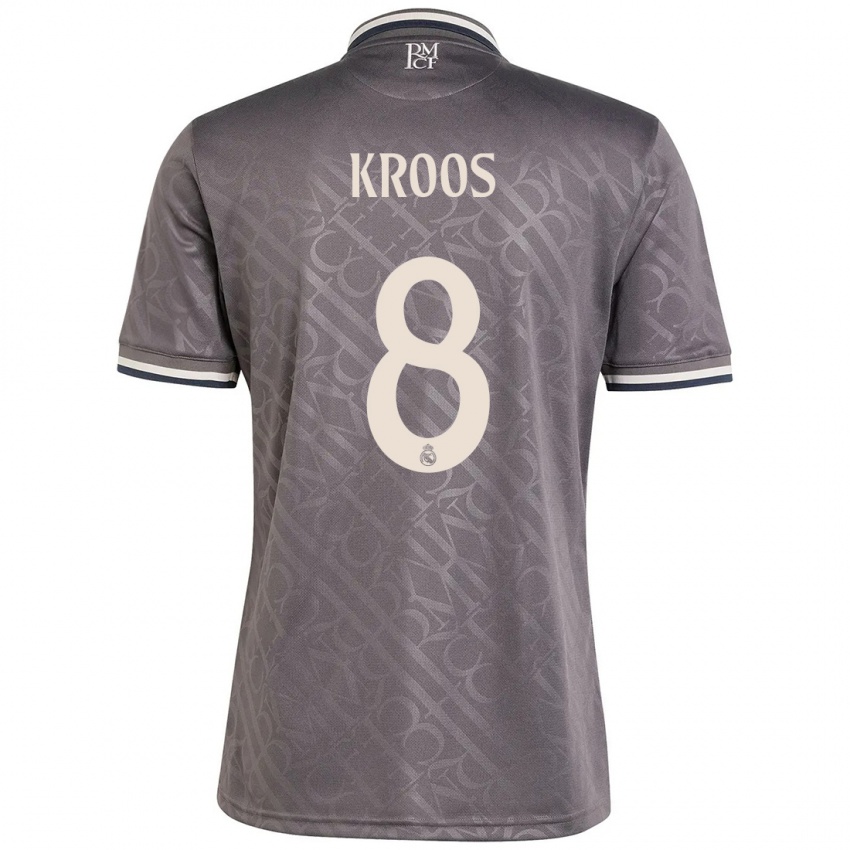 Męski Toni Kroos #8 Węgiel Drzewny Trzeci Komplet Koszulka 2024/25 Koszulki Klubowe