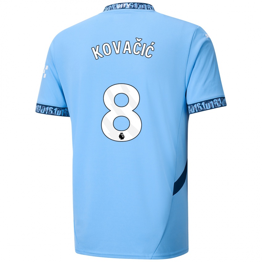 Kobiety Mateo Kovacic #8 Granatowy Domowa Koszulka 2024/25 Koszulki Klubowe