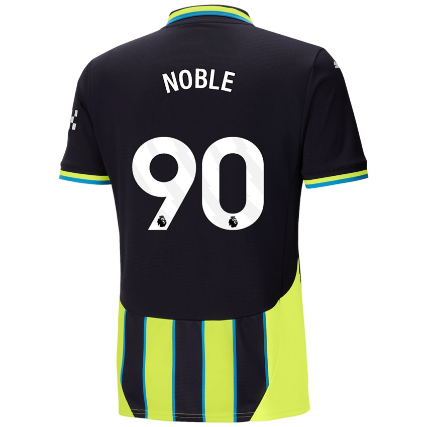 Kobiety Kian Noble #90 Niebieski Żółty Wyjazdowa Koszulka 2024/25 Koszulki Klubowe