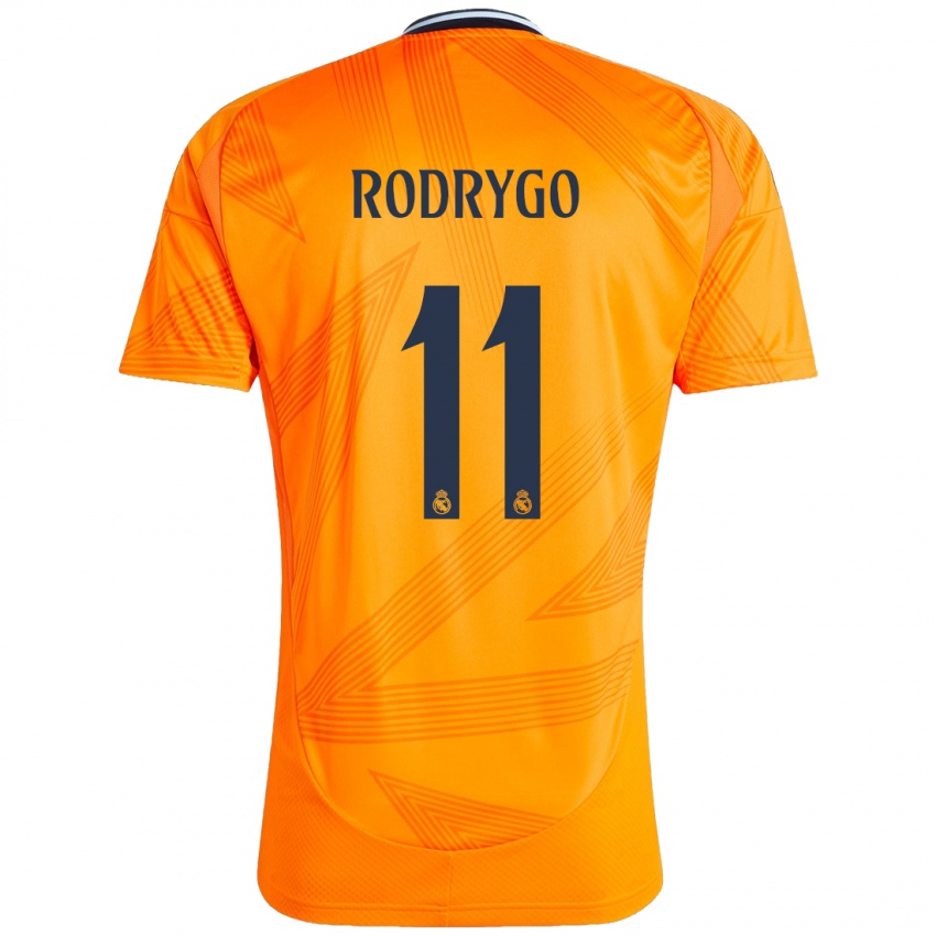 Kobiety Rodrygo #11 Pomarańczowy Wyjazdowa Koszulka 2024/25 Koszulki Klubowe