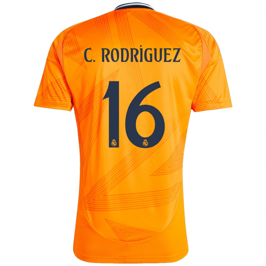 Kobiety Carlos Rodríguez #16 Pomarańczowy Wyjazdowa Koszulka 2024/25 Koszulki Klubowe