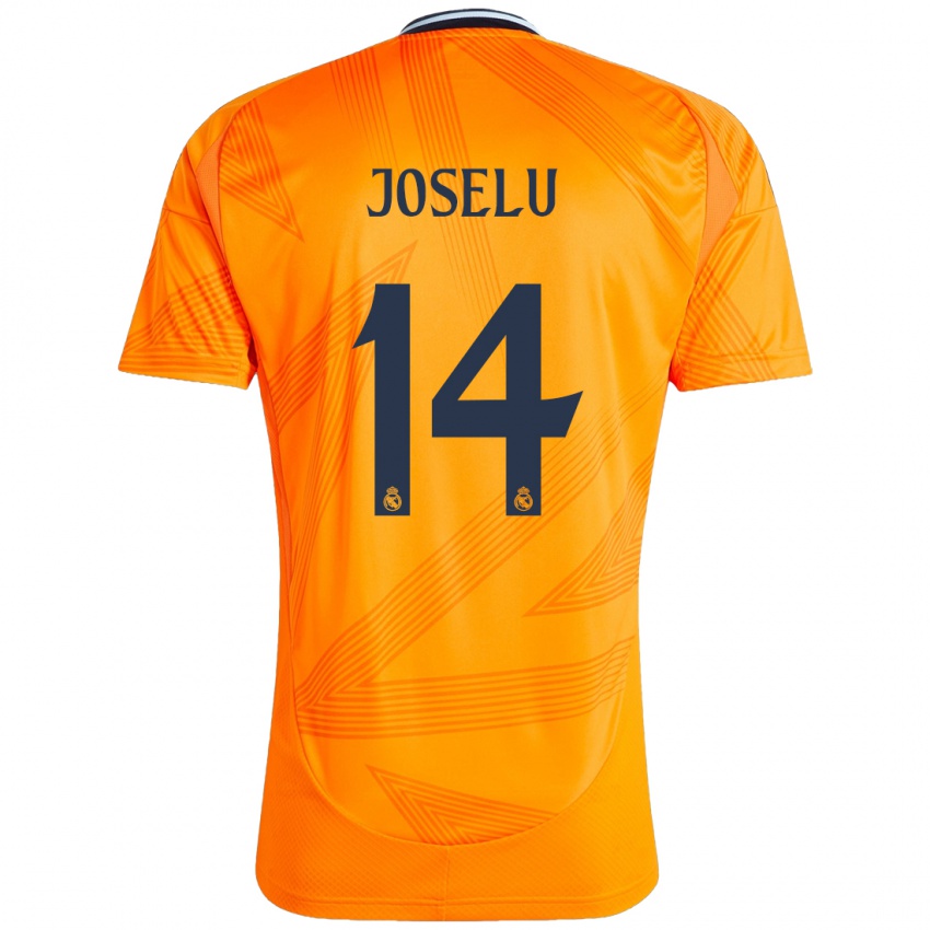 Kobiety Joselu #14 Pomarańczowy Wyjazdowa Koszulka 2024/25 Koszulki Klubowe