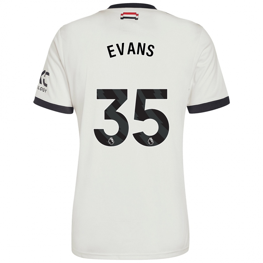 Kobiety Jonny Evans #35 Ecru Trzeci Komplet Koszulka 2024/25 Koszulki Klubowe