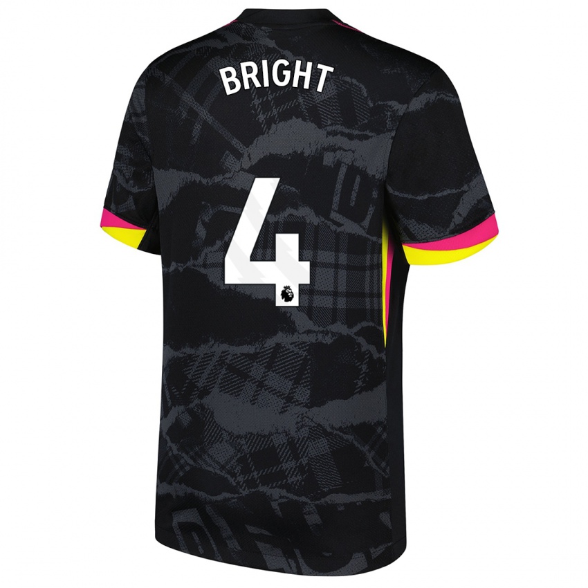 Kobiety Millie Bright #4 Czarny Różowy Trzeci Komplet Koszulka 2024/25 Koszulki Klubowe