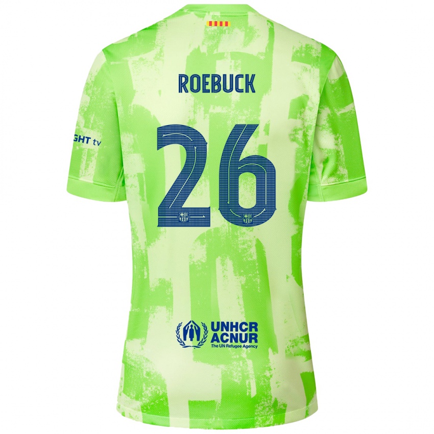 Kobiety Ellie Roebuck #26 Limonkowy Trzeci Komplet Koszulka 2024/25 Koszulki Klubowe