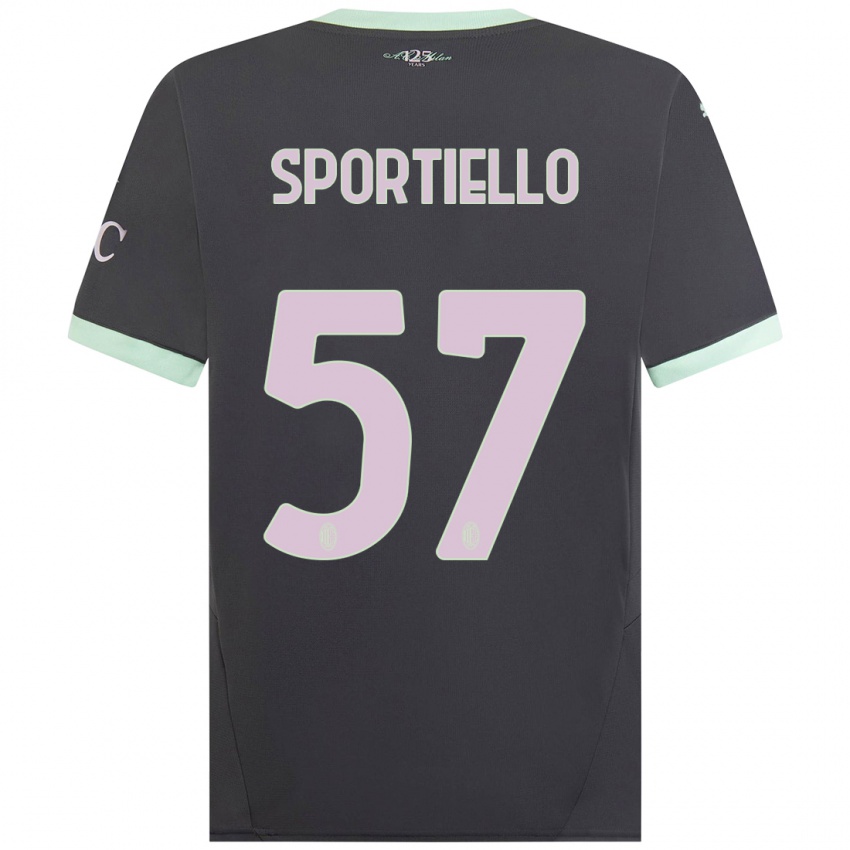 Kobiety Marco Sportiello #57 Szary Trzeci Komplet Koszulka 2024/25 Koszulki Klubowe