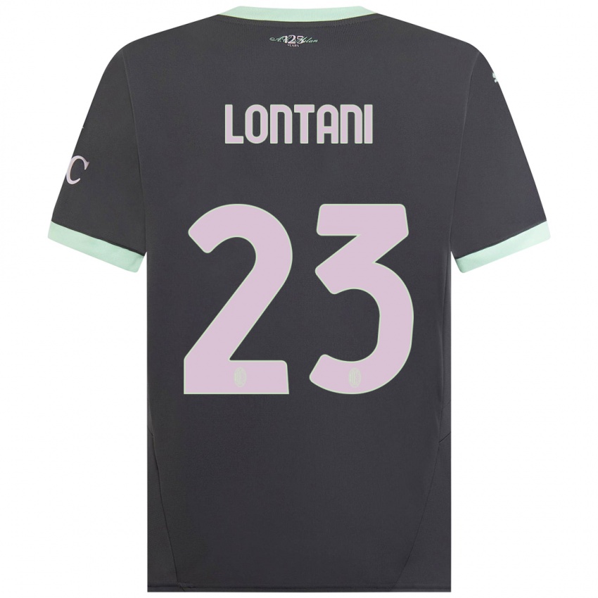 Kobiety Simone Lontani #23 Szary Trzeci Komplet Koszulka 2024/25 Koszulki Klubowe