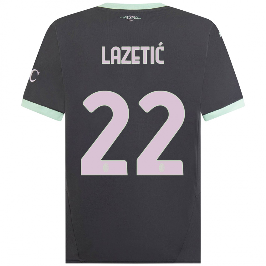 Kobiety Marko Lazetic #22 Szary Trzeci Komplet Koszulka 2024/25 Koszulki Klubowe