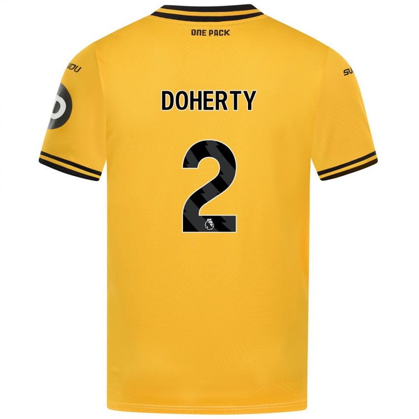 Dzieci Matt Doherty #2 Żółty Domowa Koszulka 2024/25 Koszulki Klubowe