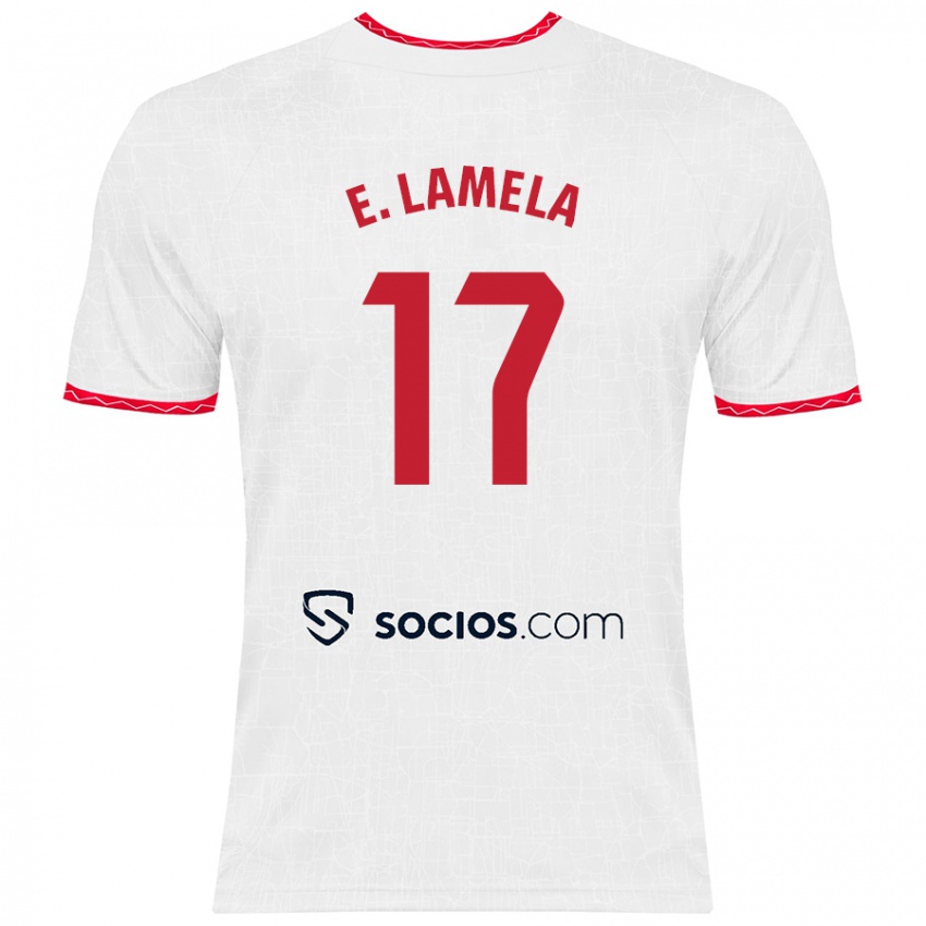 Dzieci Erik Lamela #17 Biały Czerwony Domowa Koszulka 2024/25 Koszulki Klubowe