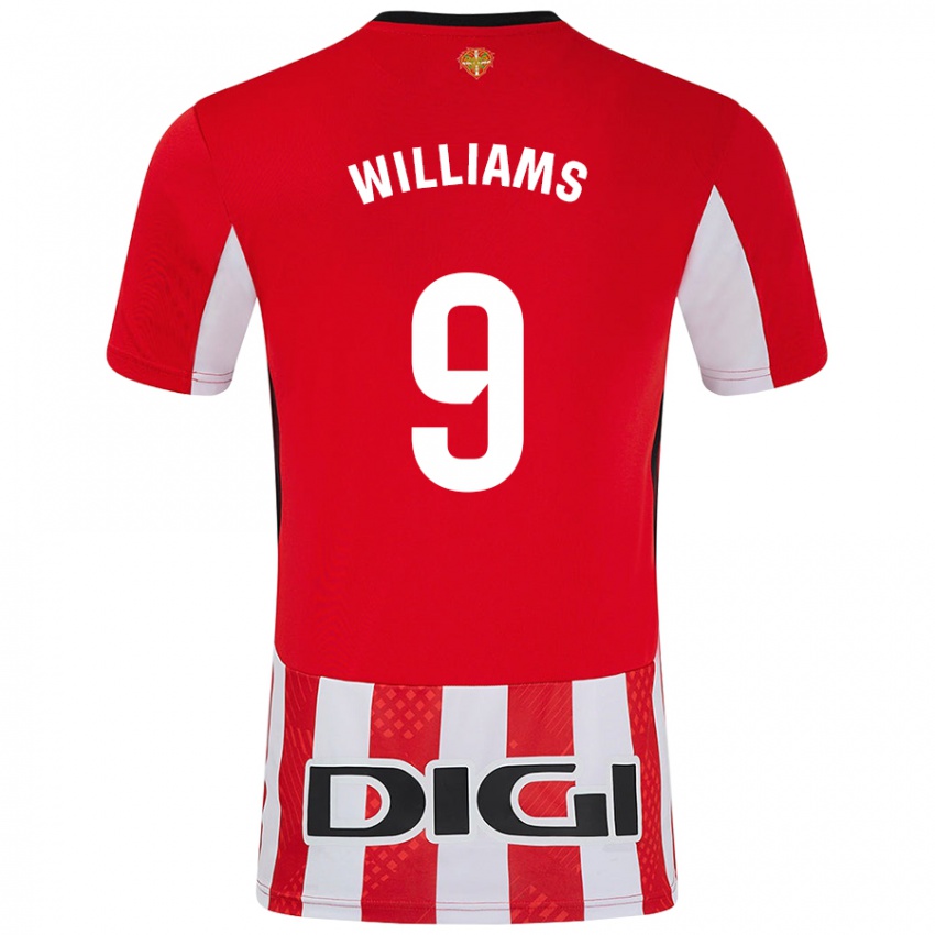 Dzieci Iñaki Williams #9 Czerwony Biały Domowa Koszulka 2024/25 Koszulki Klubowe