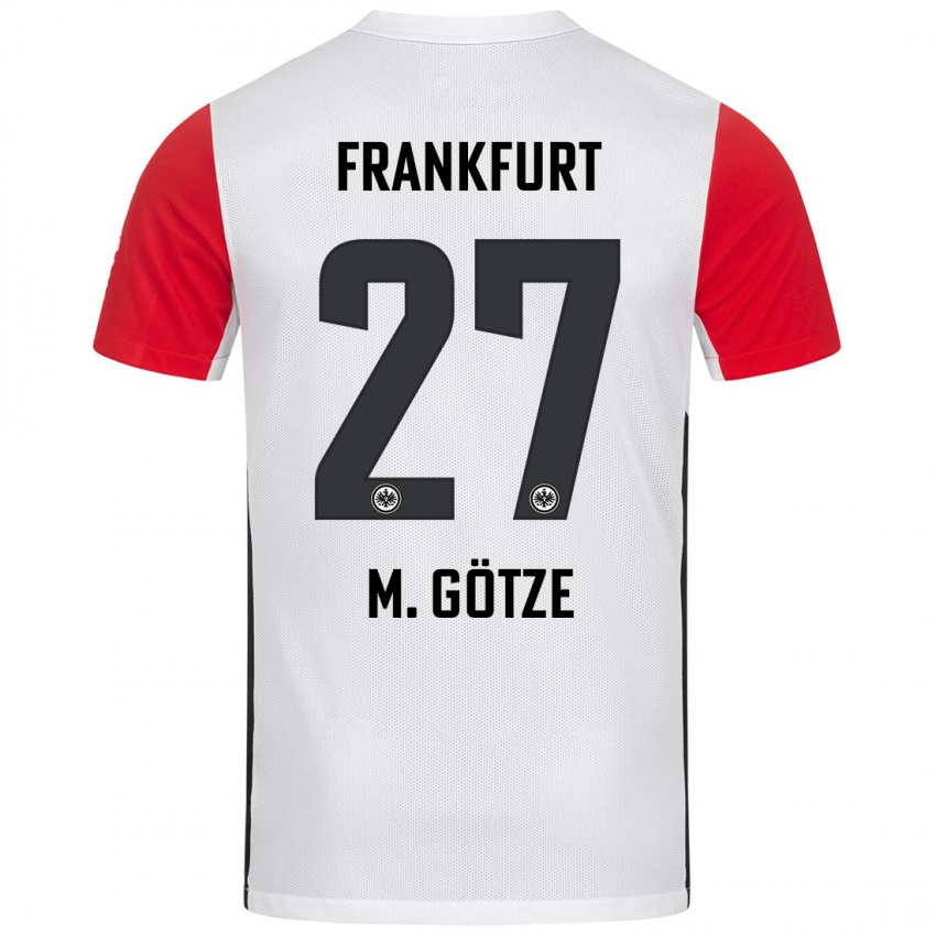 Dzieci Mario Götze #27 Biały Czerwony Domowa Koszulka 2024/25 Koszulki Klubowe