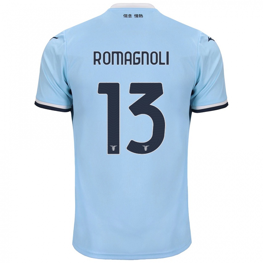 Dzieci Alessio Romagnoli #13 Niebieski Domowa Koszulka 2024/25 Koszulki Klubowe