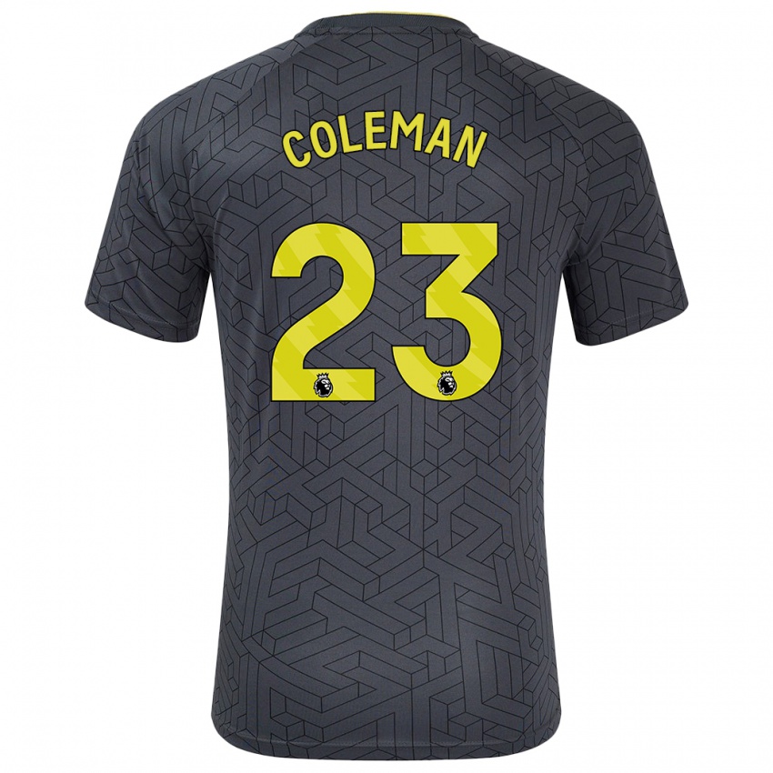 Dzieci Seamus Coleman #23 Czarny Żółty Wyjazdowa Koszulka 2024/25 Koszulki Klubowe