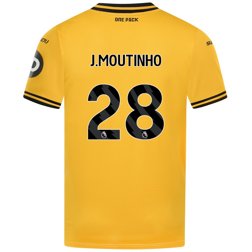 Męski Joao Moutinho #28 Żółty Domowa Koszulka 2024/25 Koszulki Klubowe