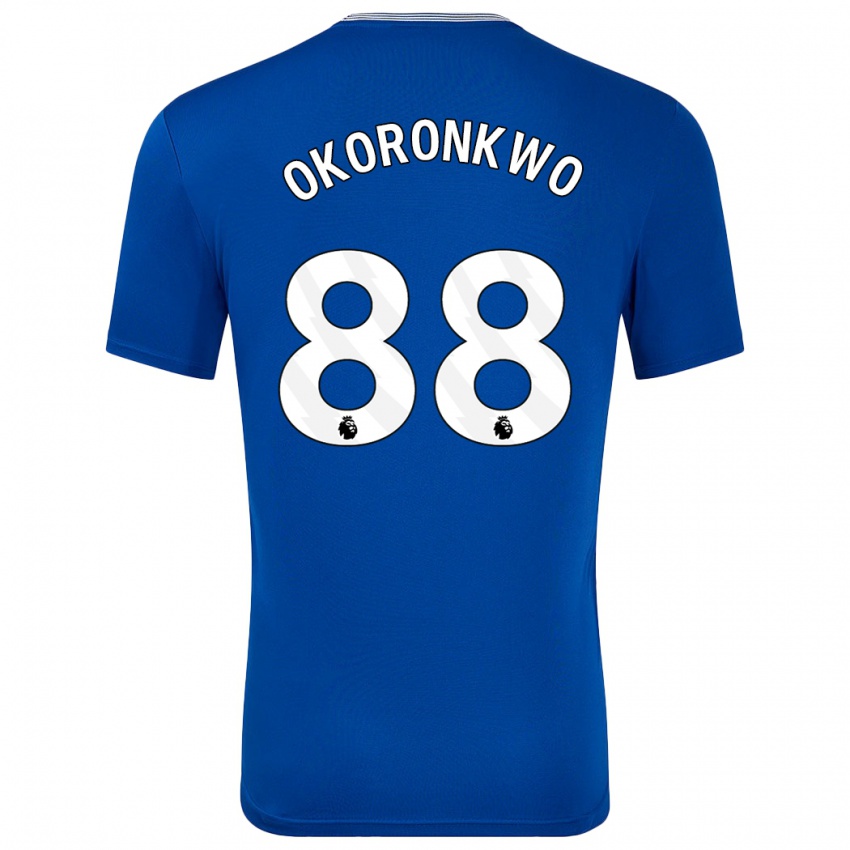 Męski Francis Okoronkwo #88 Niebieski Z Domowa Koszulka 2024/25 Koszulki Klubowe