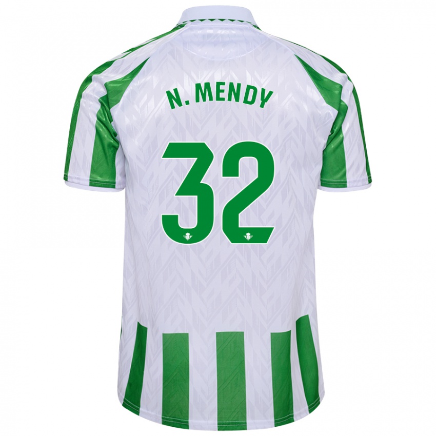 Męski Nobel Mendy #32 Zielony Białe Paski Domowa Koszulka 2024/25 Koszulki Klubowe