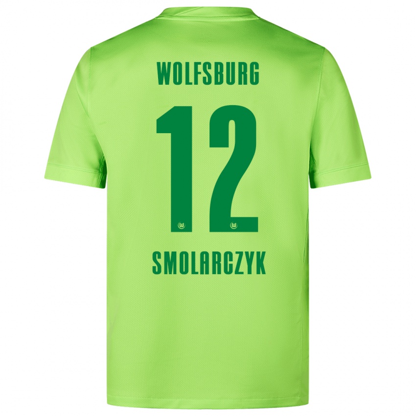 Męski Nelly Smolarczyk #12 Fluorescencyjny Zielony Domowa Koszulka 2024/25 Koszulki Klubowe