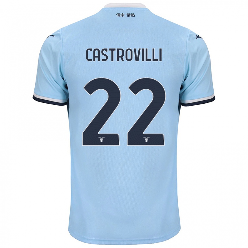 Męski Gaetano Castrovilli #22 Niebieski Domowa Koszulka 2024/25 Koszulki Klubowe