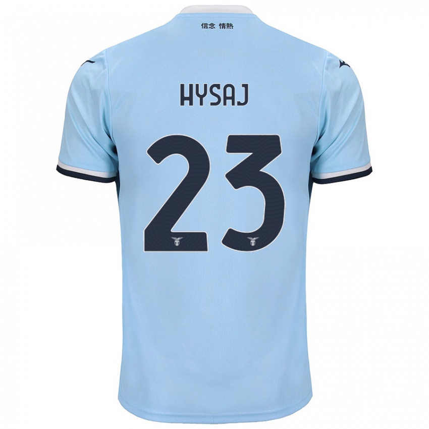 Męski Elseid Hysaj #23 Niebieski Domowa Koszulka 2024/25 Koszulki Klubowe